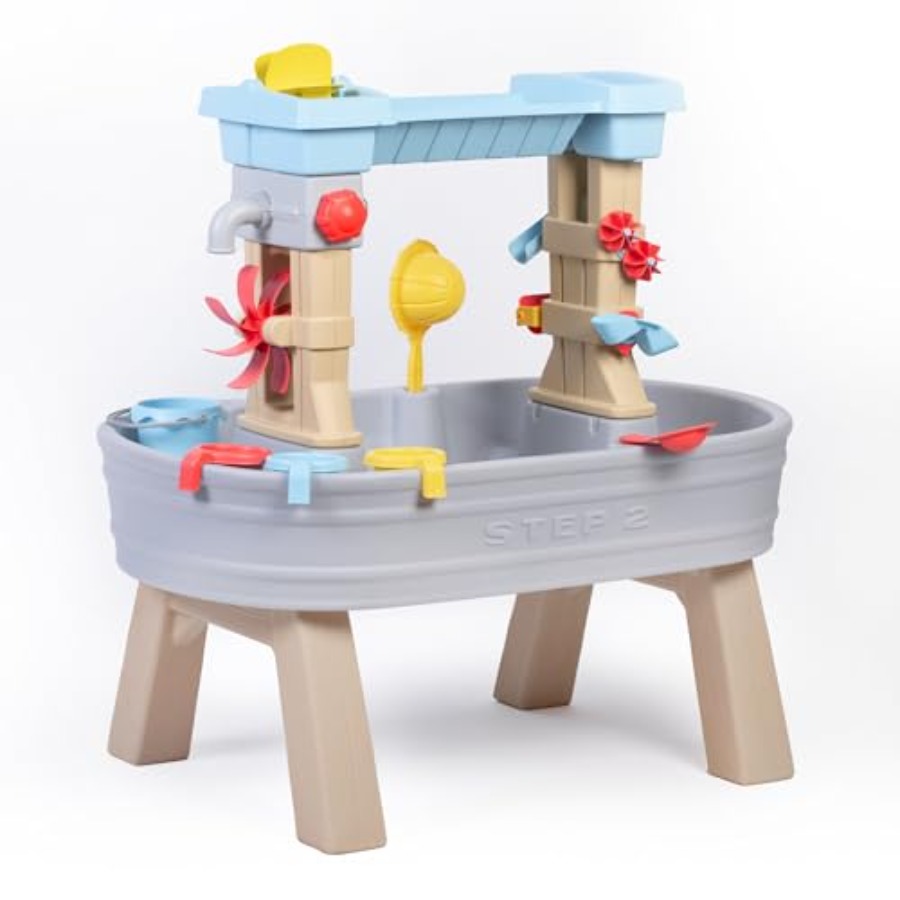 Kids Outdoor Water Play Table - Outdoor toddler activity table for rain