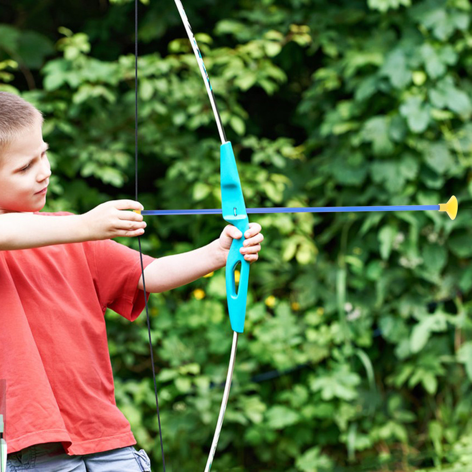 Kids Outdoor Archery Set - 6Pcs Bright Plastic Suction Cup Arrows