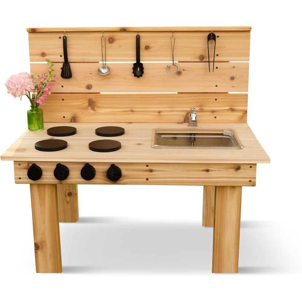 Kids Outdoor Mud Table - Noble Toys Mini Mud Kitchen with