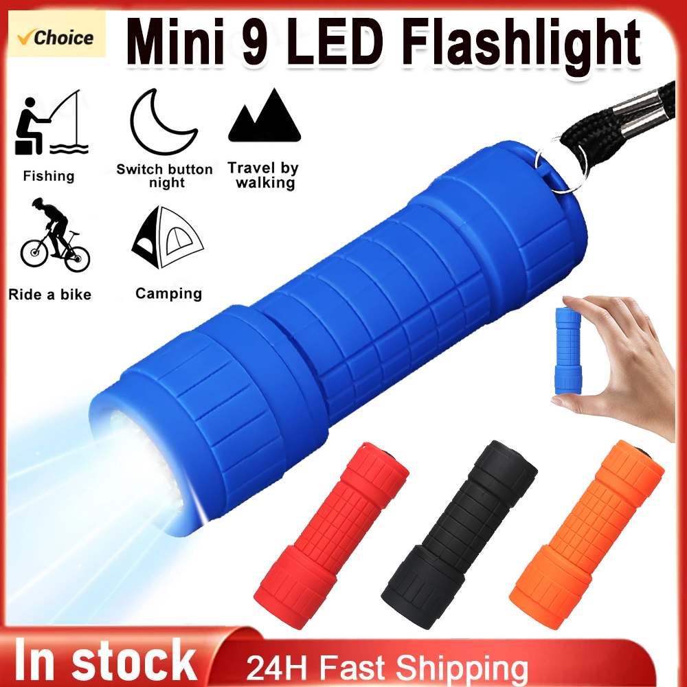 Kids Outdoor Movie Night - Mini Torch 9 LED Flashlight For