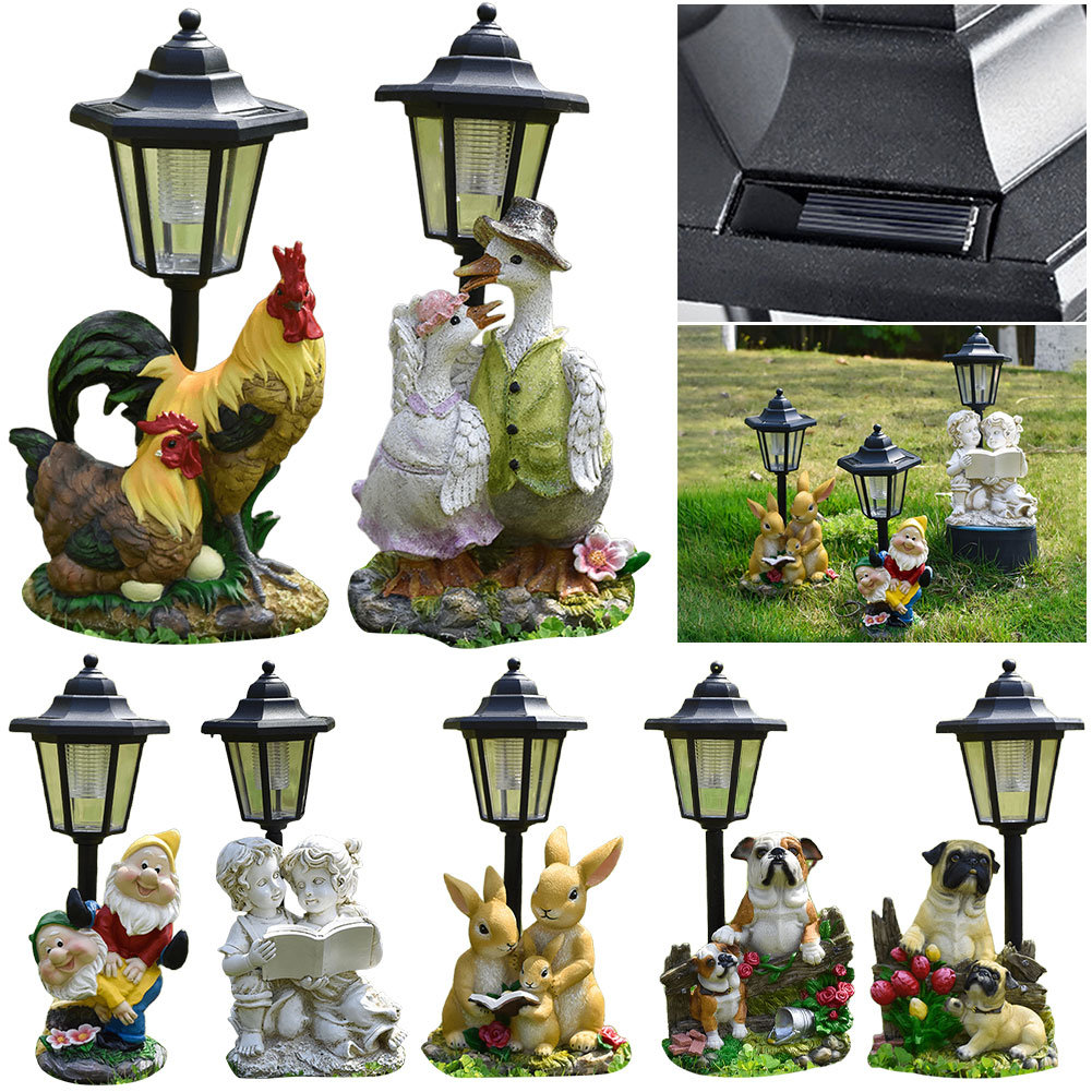 Kids Outdoor Movie Night - Solar Powered Cute Figurine Light Resin