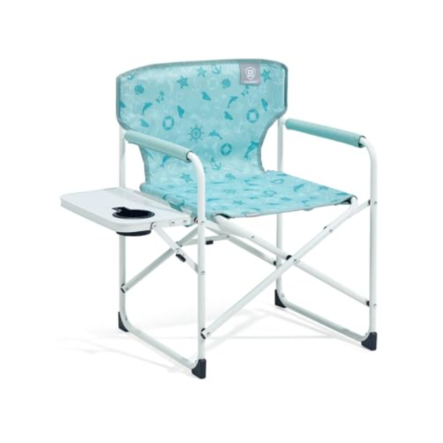 Kids Outdoor Chair And Table - Directors Chair with Side table for