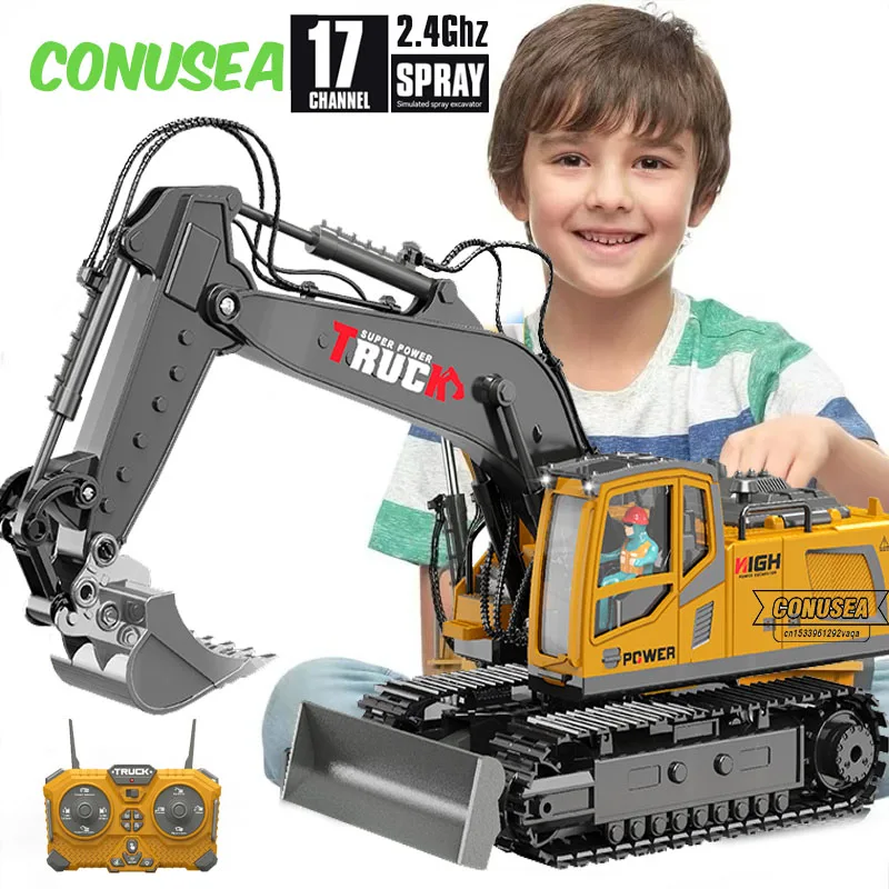 Kids Outdoor Excavator - 12/15/17CH Rc Excavator Alloy Truck Toy