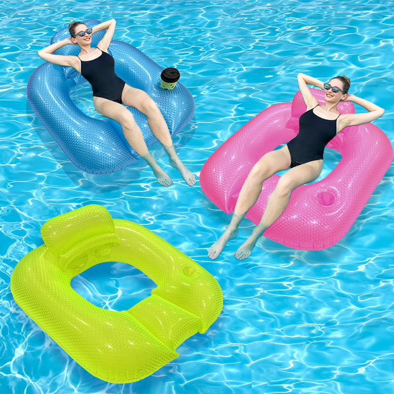 Kids Outdoor Lounge Chair - 2026 New Summer PVC Pearlescent Square