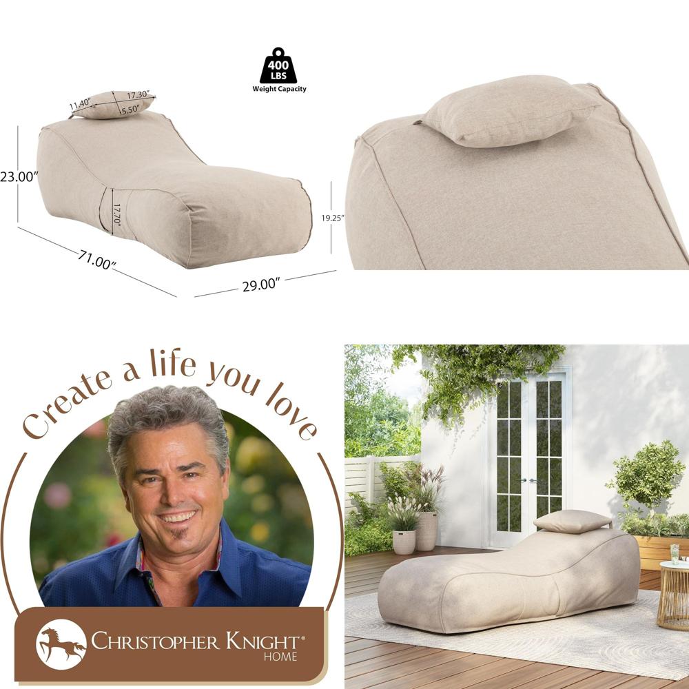 Kids Outdoor Lounger Chair - Bean Bag Chair: Fabric Lounger for