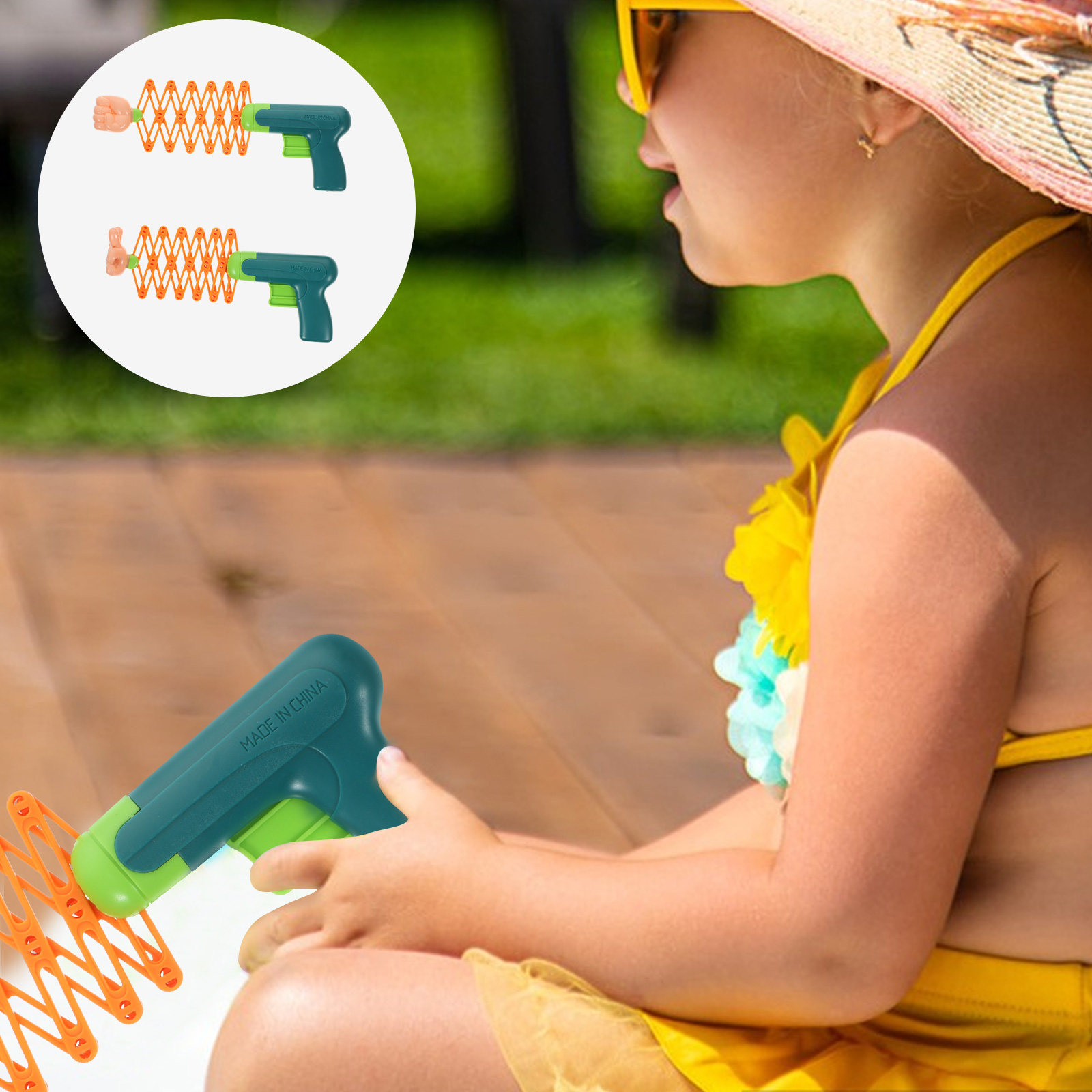 Kids Outdoor Games For Party - 2Pcs Telescopic Spring Fists Prank Prop
