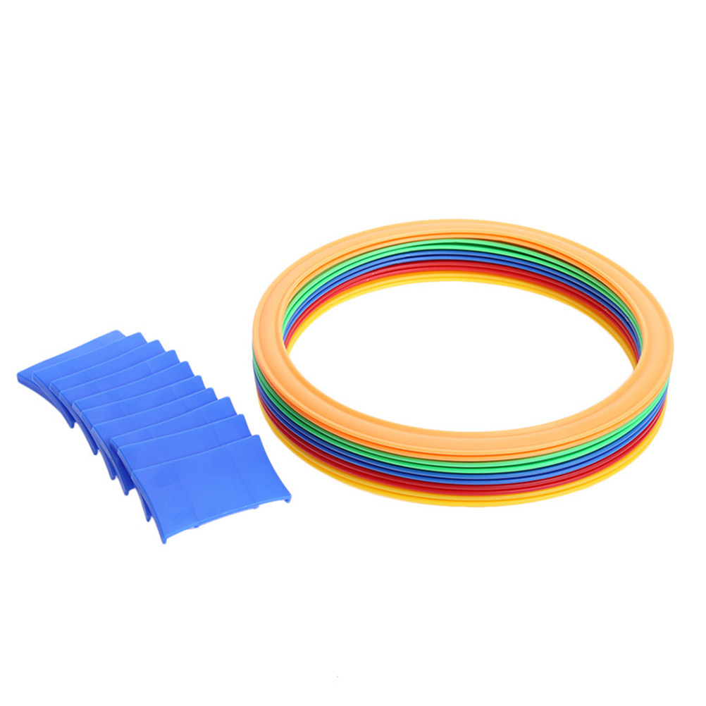 Kids Outdoor Games For Party - 10 Circle Rings 10 Buckets Kids