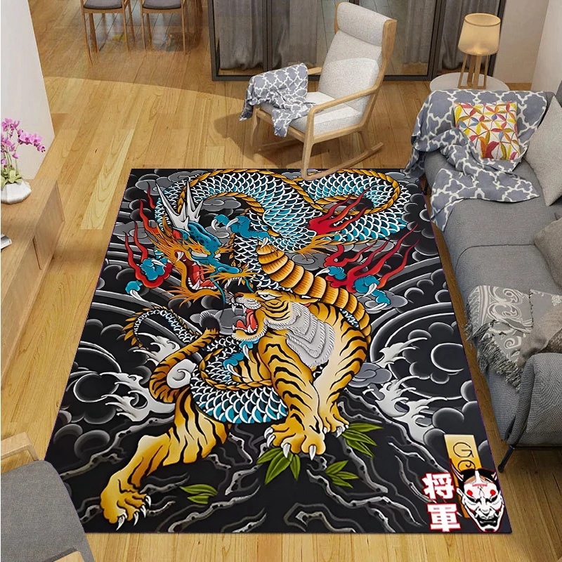 Kids Outdoor Kitchen Diy - Alfombra Dragon and Tiger Fight Carpet