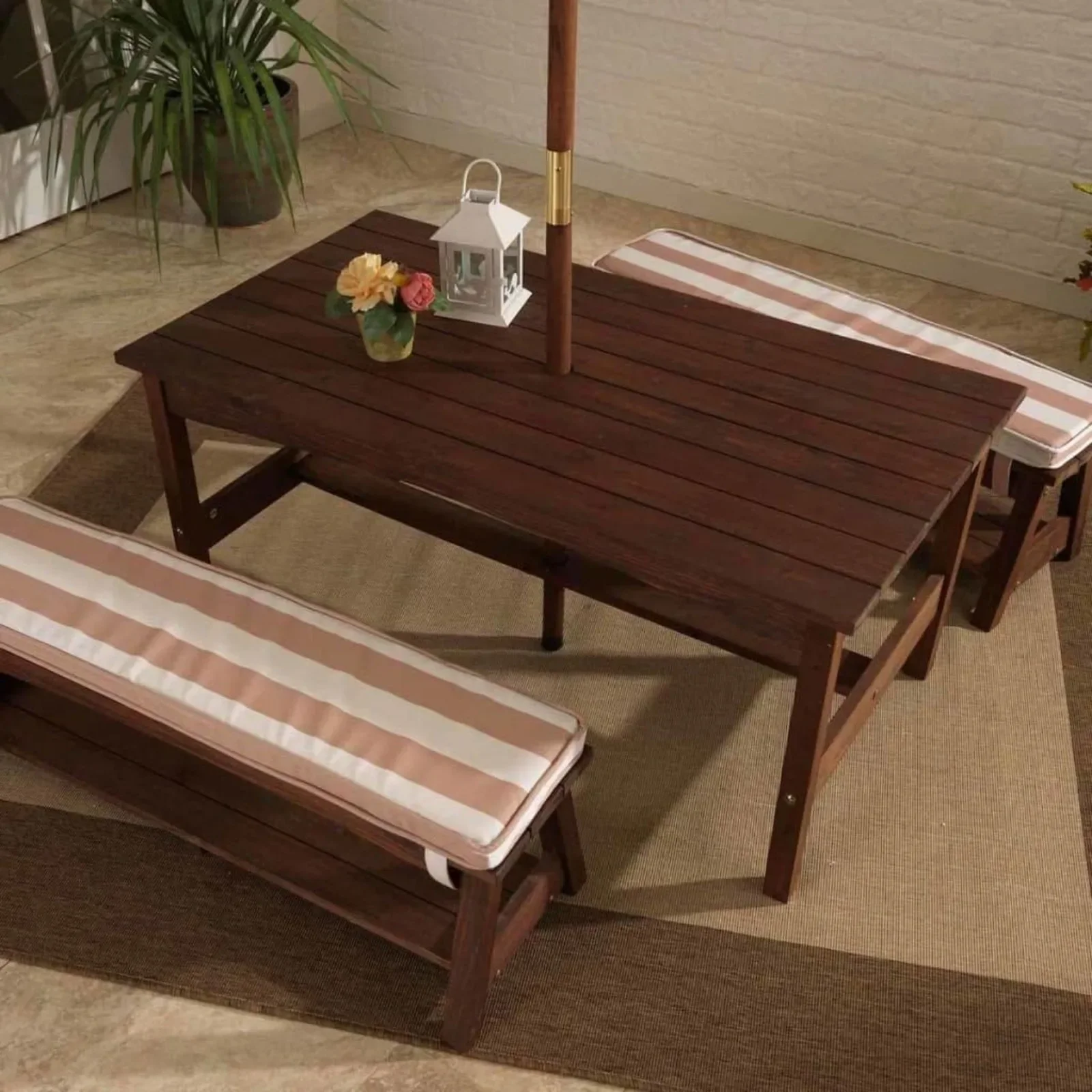 For Outdoor Wooden Table & Ben – Kids Outdoor Bench With Umbrella recenzja i cena