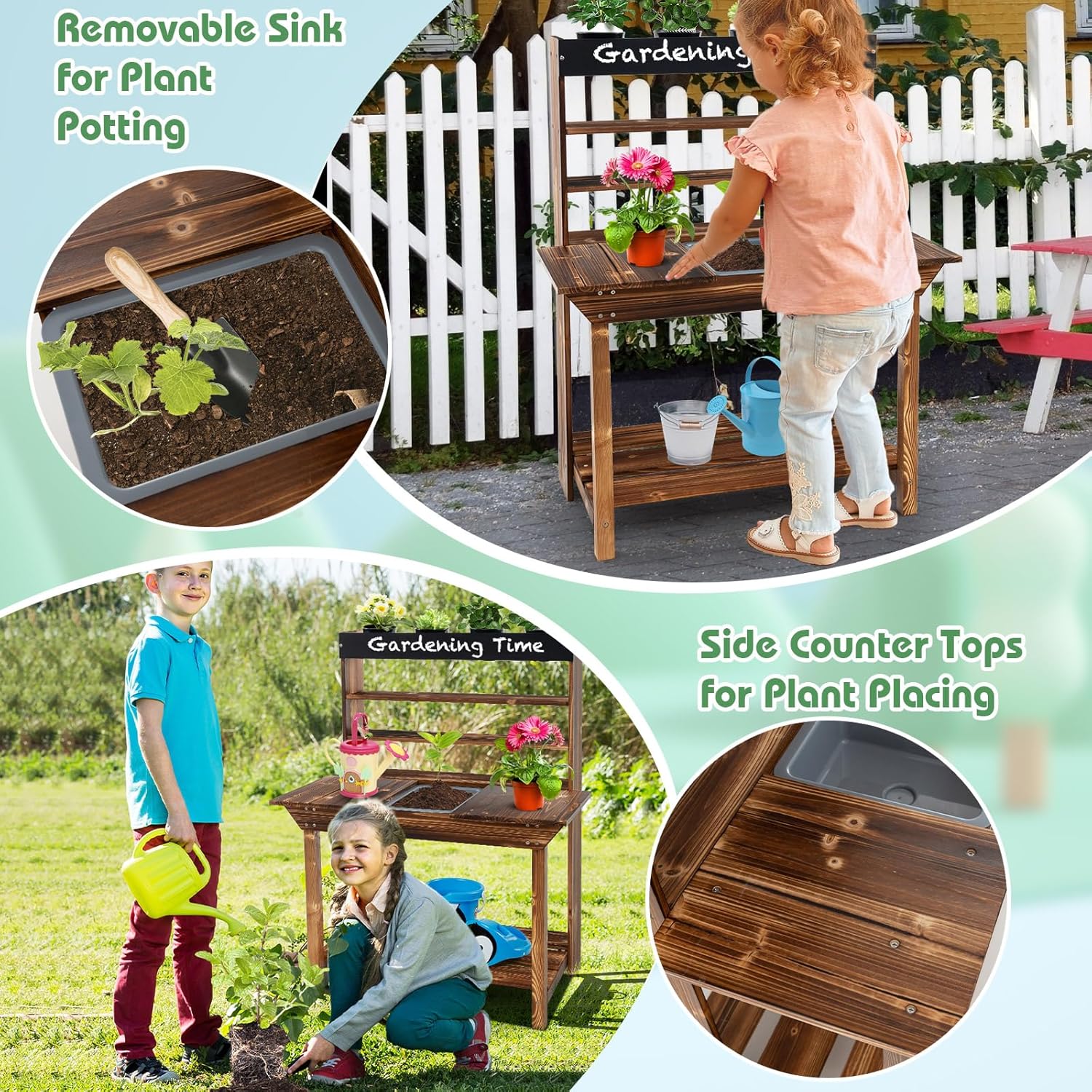 Mud Kitchen, Fir Wood Kids Pot – Kids Outdoor Mud Table recenzja i cena