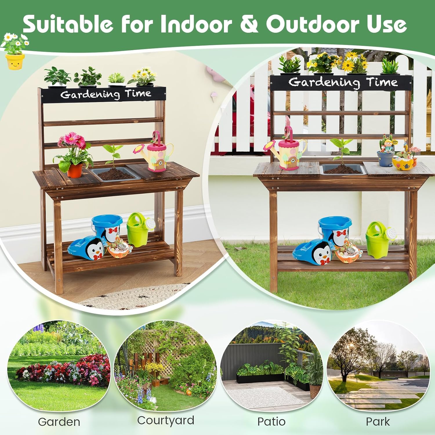 Mud Kitchen, Fir Wood Kids Pot – Kids Outdoor Mud Table recenzja i cena