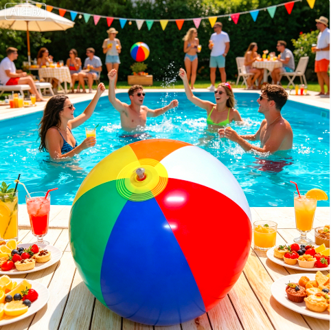 Colorful Inflatable Beach Ball – Kids Outdoor Games For Party recenzja i cena