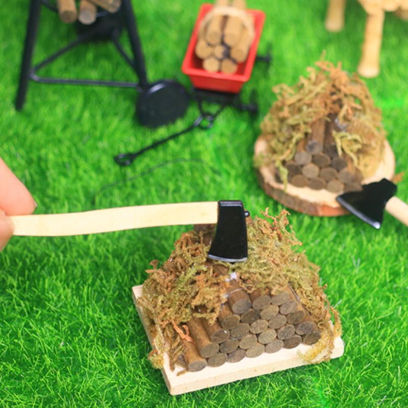 1 Set Mini Axe Firewood Pile M – Kids Outdoor Kitchen Diy recenzja i cena