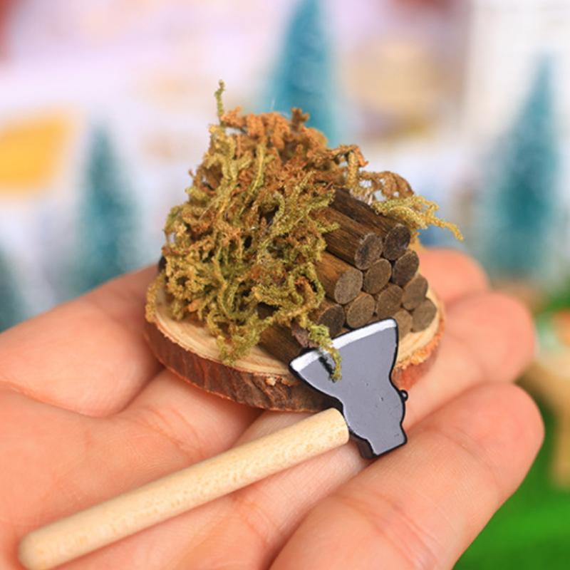 1 Set Mini Axe Firewood Pile M – Kids Outdoor Kitchen Diy recenzja i cena