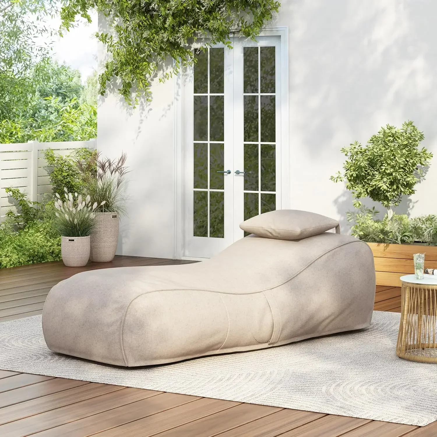 Morton Bean Bag Chair, Fabric  – Kids Outdoor Lounger Chair recenzja i cena