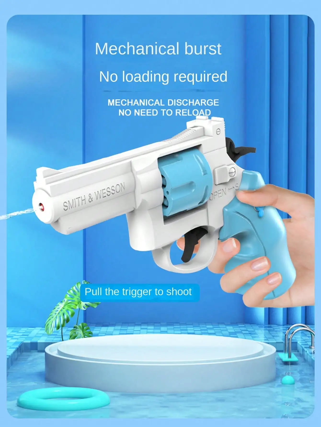 1pc Revolver Style Water Gun,  – Kids Outdoor Games For Party recenzja i cena