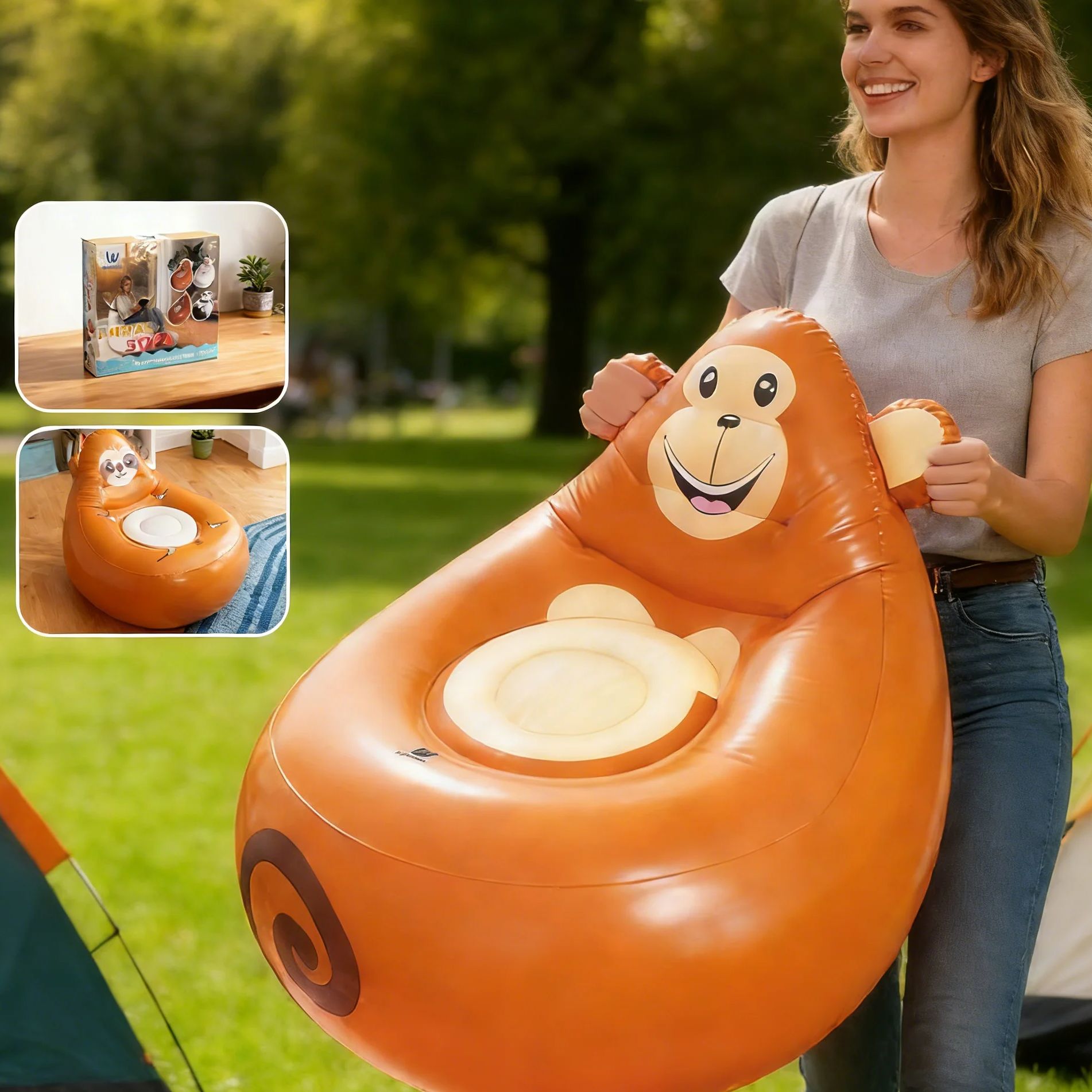 Inflatable Lazy Sofa Kids Cart – Kids Outdoor Lounge Chair recenzja i cena