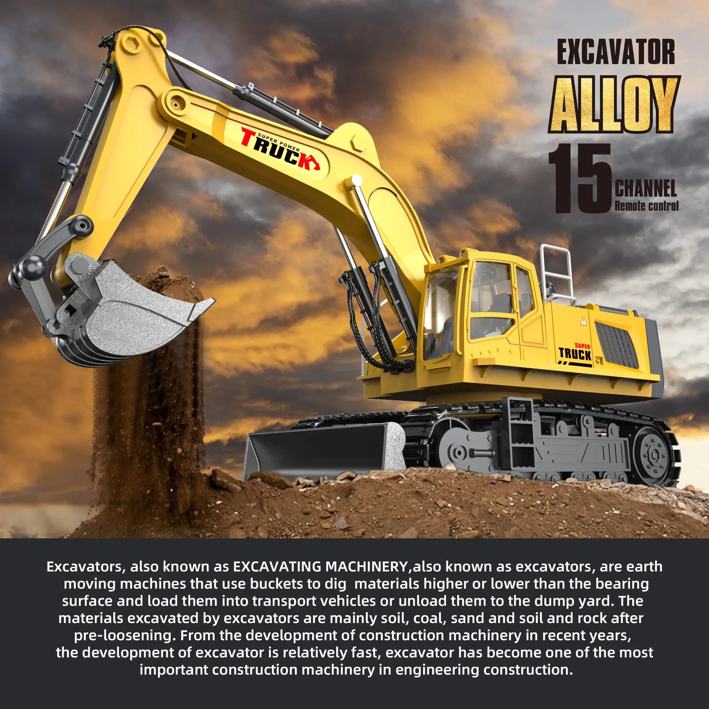 Rc Excavator Cars Trucks Alloy – Kids Outdoor Excavator recenzja i cena