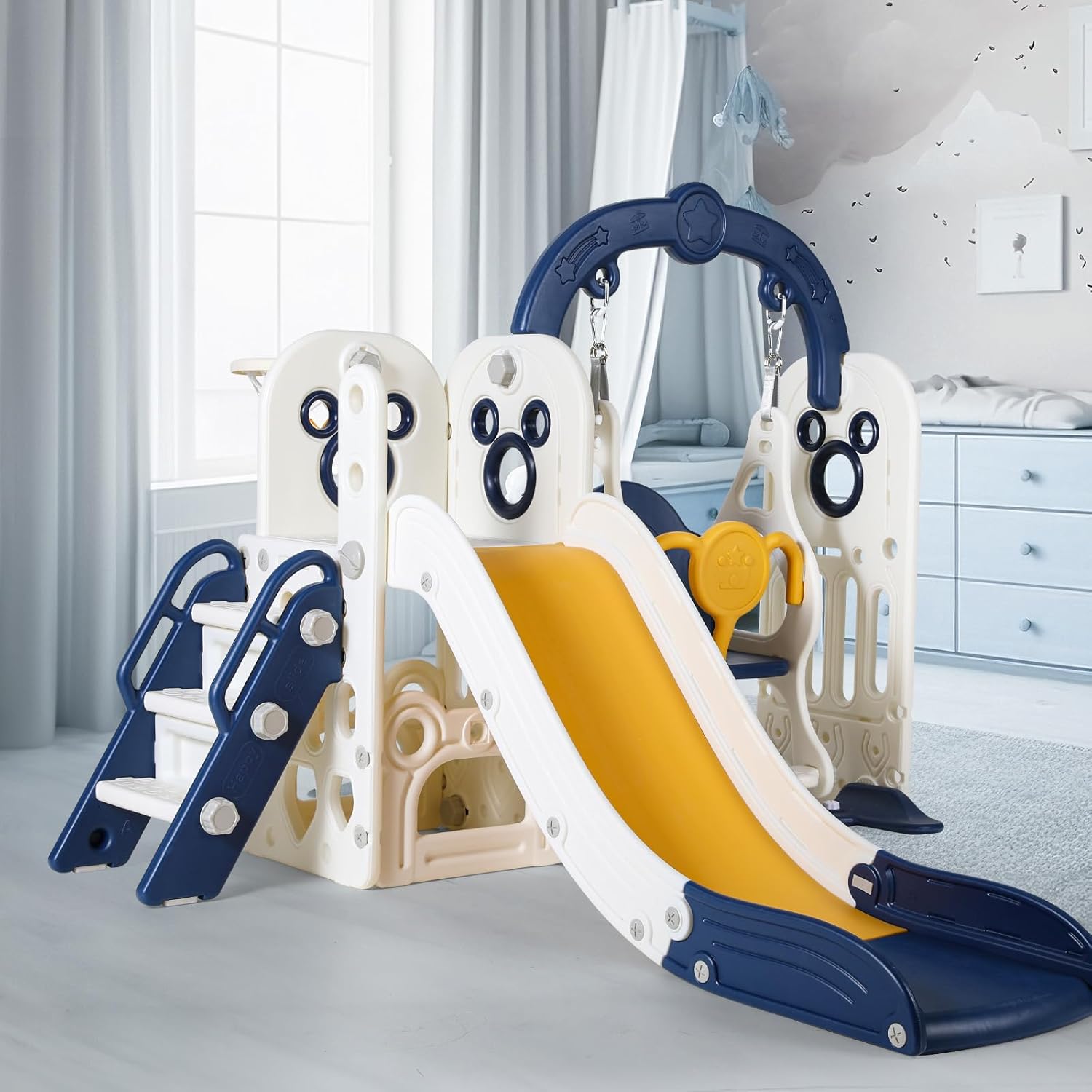 Swing Slide for Kids, 6 in 1 S – Kids Outdoor Swing And Slide recenzja i cena