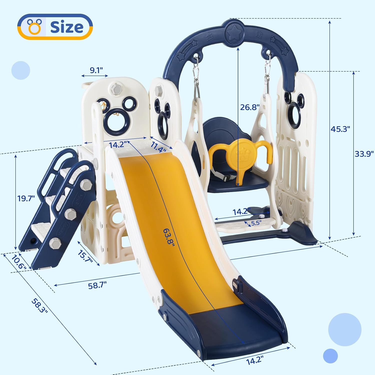 Swing Slide for Kids, 6 in 1 S – Kids Outdoor Swing And Slide recenzja i cena