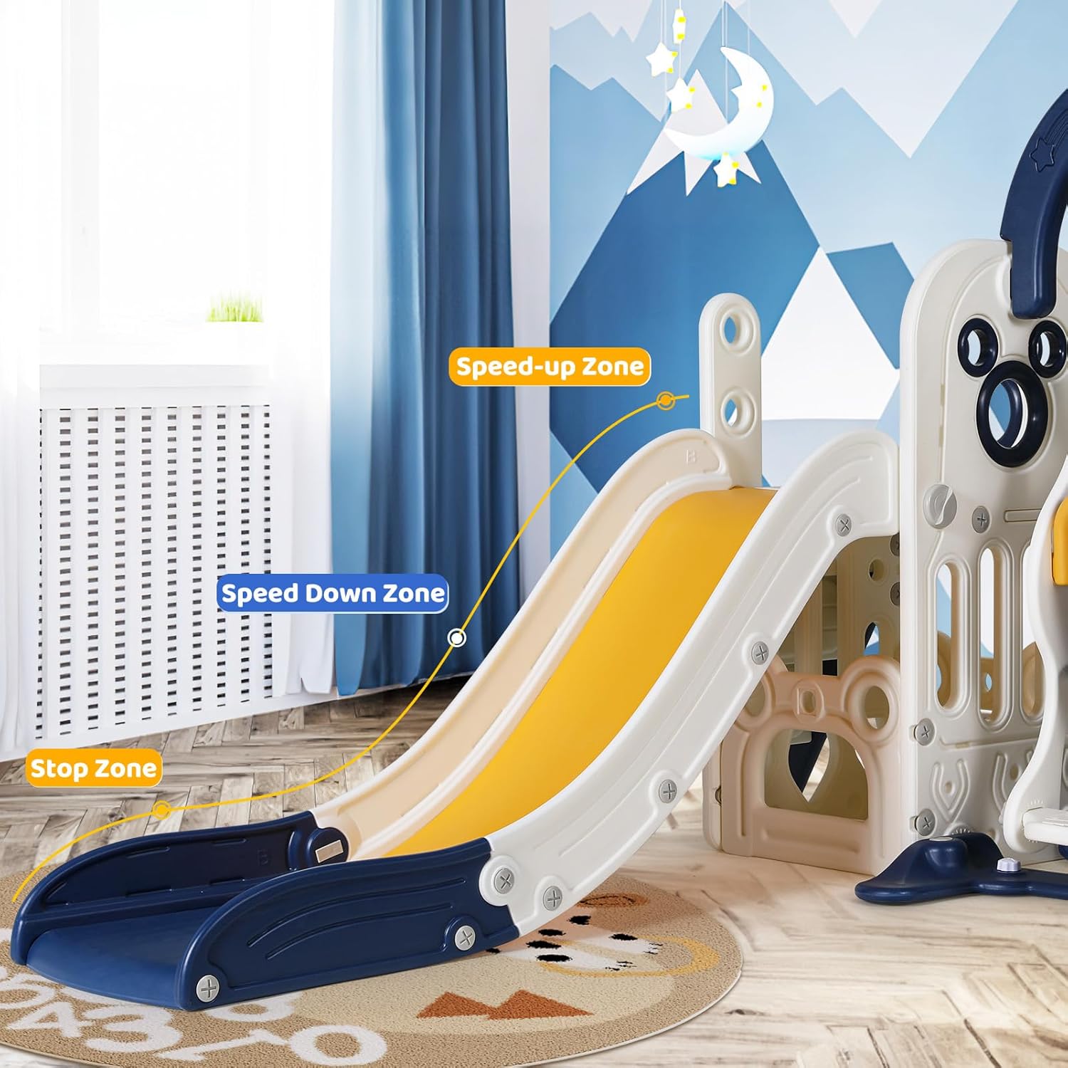 Swing Slide for Kids, 6 in 1 S – Kids Outdoor Swing And Slide recenzja i cena