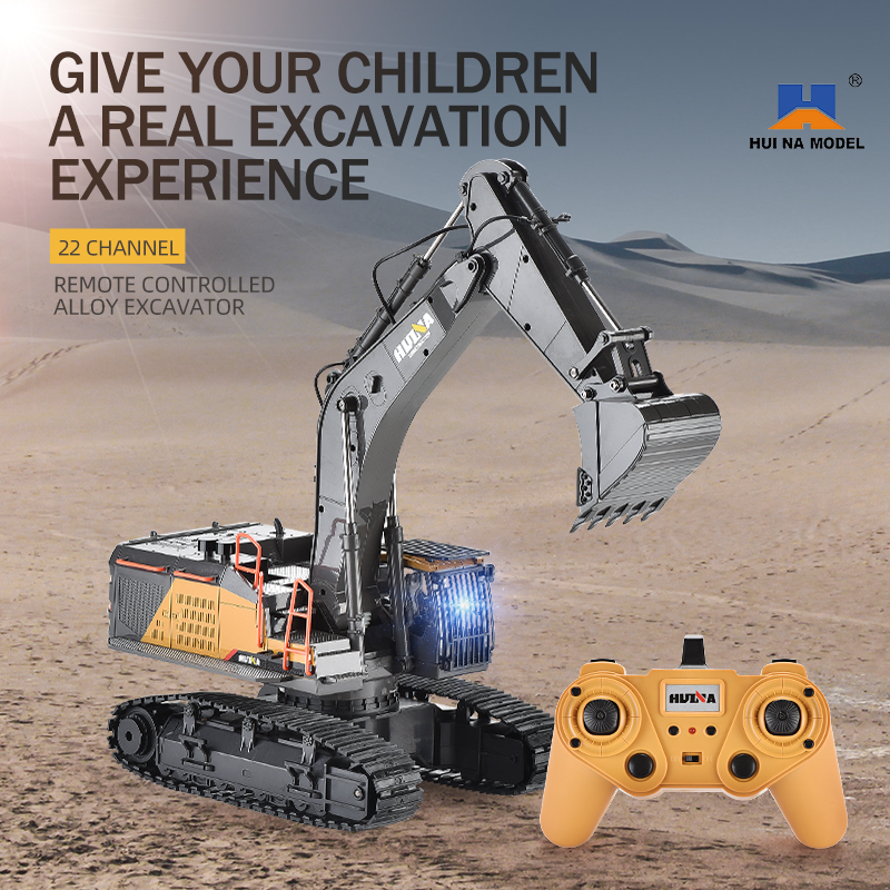 HUINA 1592 Alloy Excavator Tru – Kids Outdoor Excavator recenzja i cena