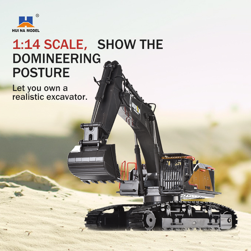 HUINA 1592 Alloy Excavator Tru – Kids Outdoor Excavator recenzja i cena