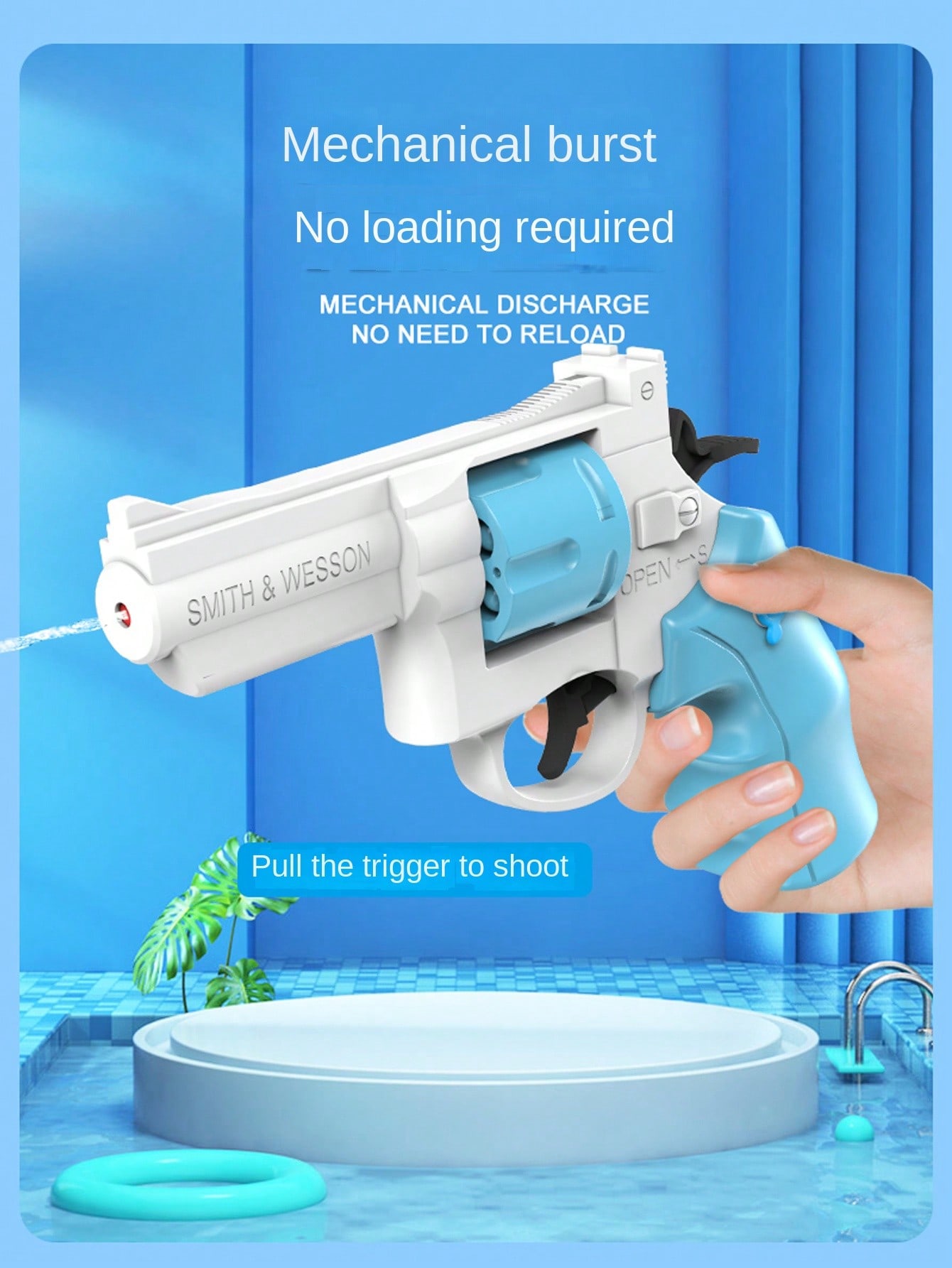 1pc Revolver Style Water Gun,  – Kids Outdoor Games For Party recenzja i cena