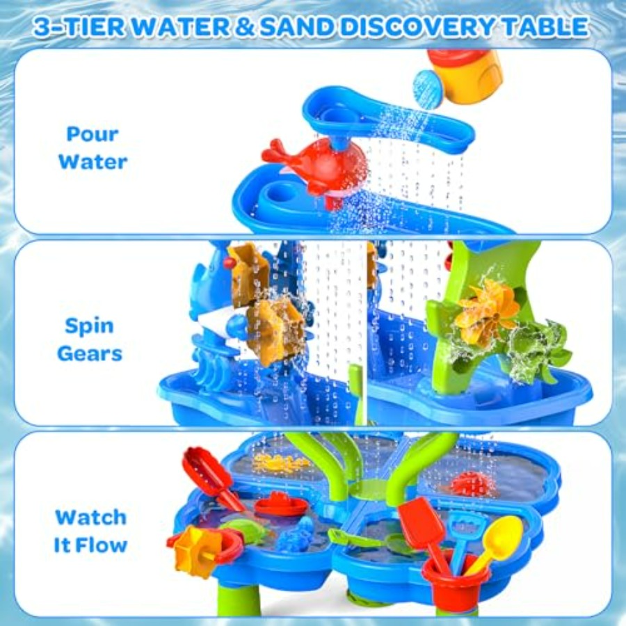 Water Sand Table for Toddler - – Kids Outdoor Water Play Table recenzja i cena