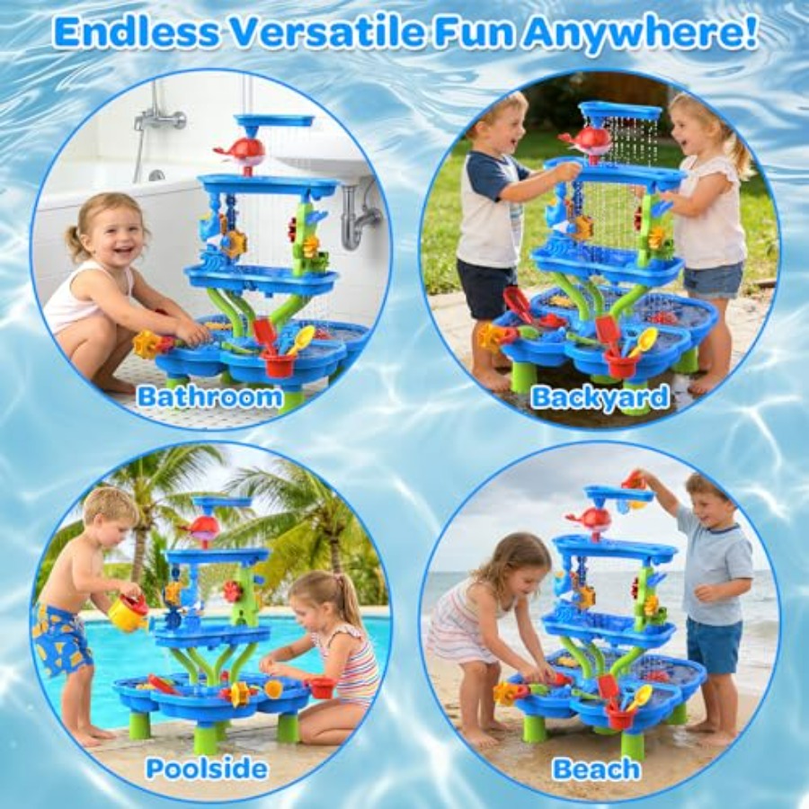 Water Sand Table for Toddler - – Kids Outdoor Water Play Table recenzja i cena