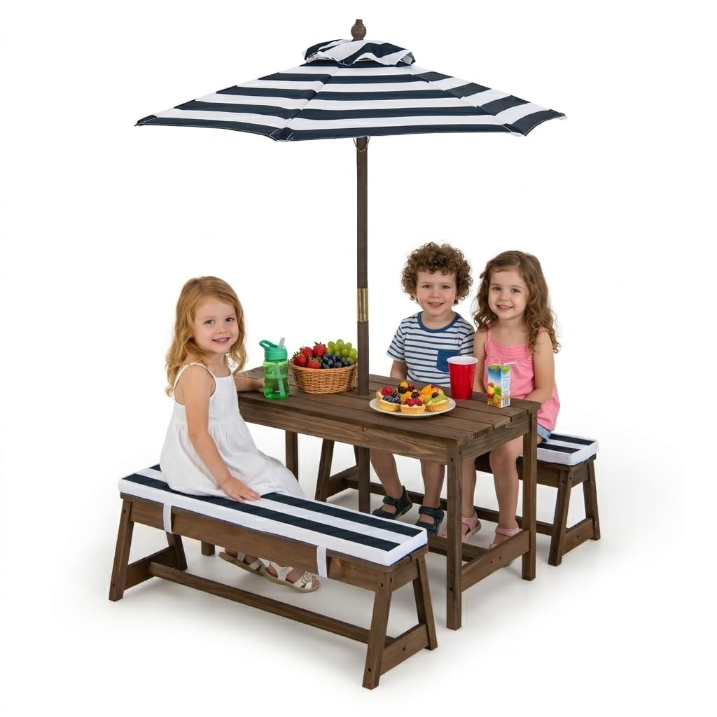 Height Adjustable Wooden Kids  – Kids Outdoor Chair And Table recenzja i cena