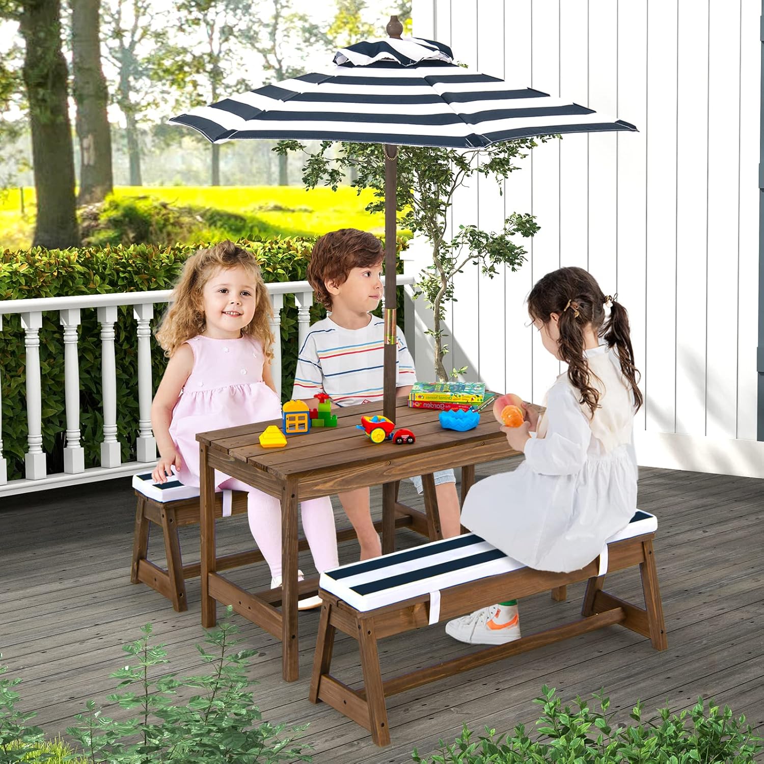 Height Adjustable Wooden Kids  – Kids Outdoor Chair And Table recenzja i cena