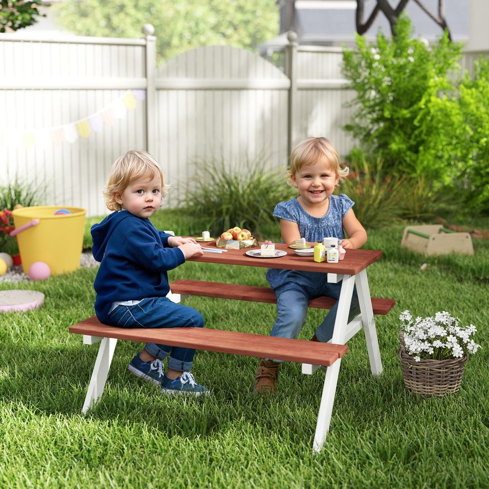 Kids Picnic Table Set, Wooden  – Kids Outdoor Toys B&Q recenzja i cena