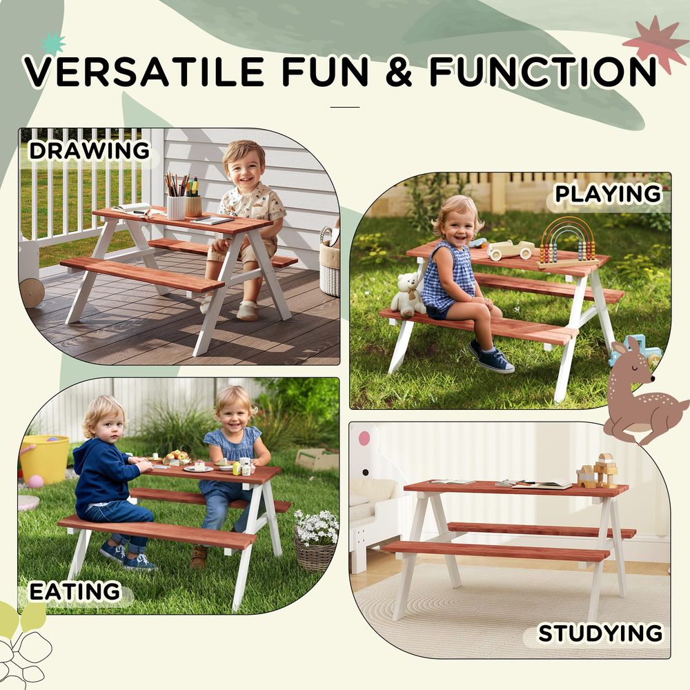 Kids Picnic Table Set, Wooden  – Kids Outdoor Toys B&Q recenzja i cena