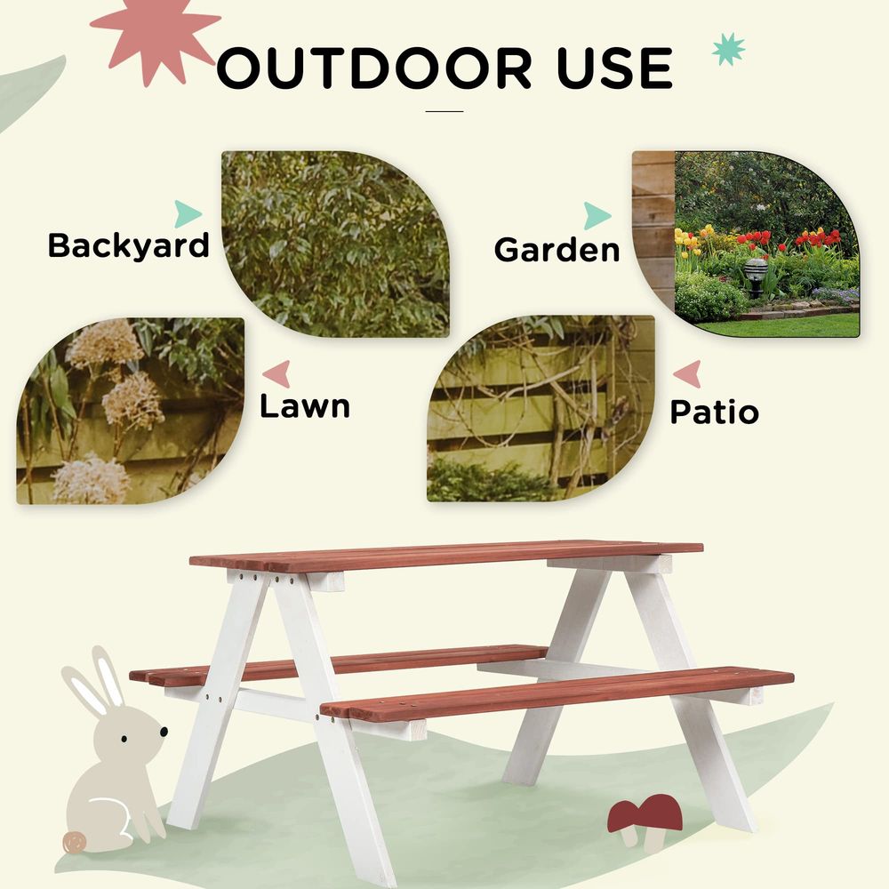Kids Picnic Table Set, Wooden  – Kids Outdoor Toys B&Q recenzja i cena