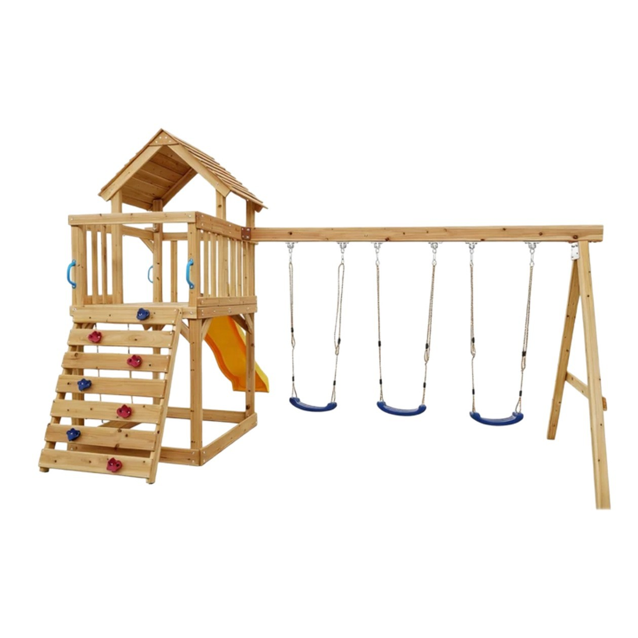 Children Swing Kids Wooden Gar – Kids Outdoor Swing And Slide recenzja i cena