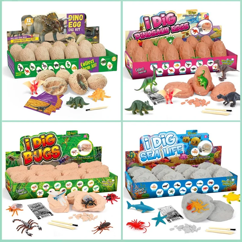 12PCS Archeological Dinosaur E – Kids Outdoor Excavator recenzja i cena