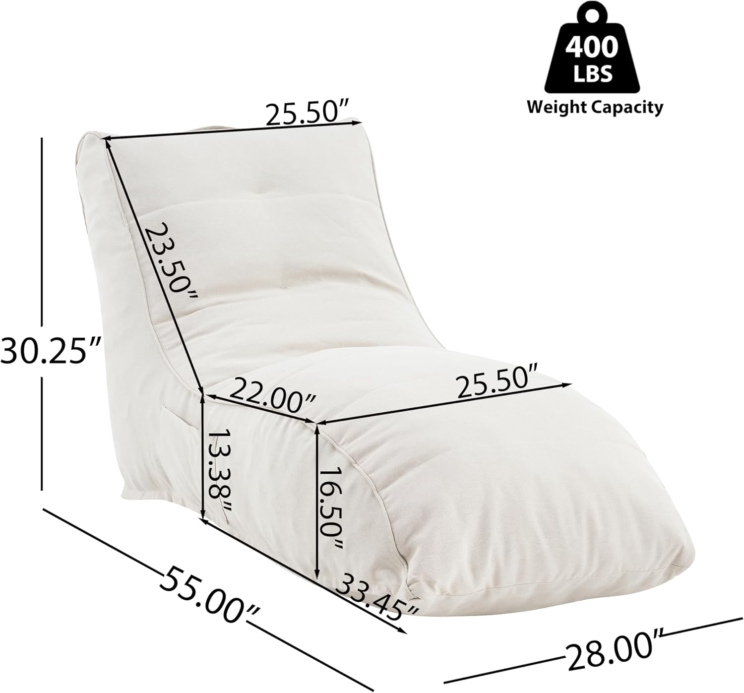 Ethel Outdoor Bean Bag Chair,  – Kids Outdoor Lounger Chair recenzja i cena