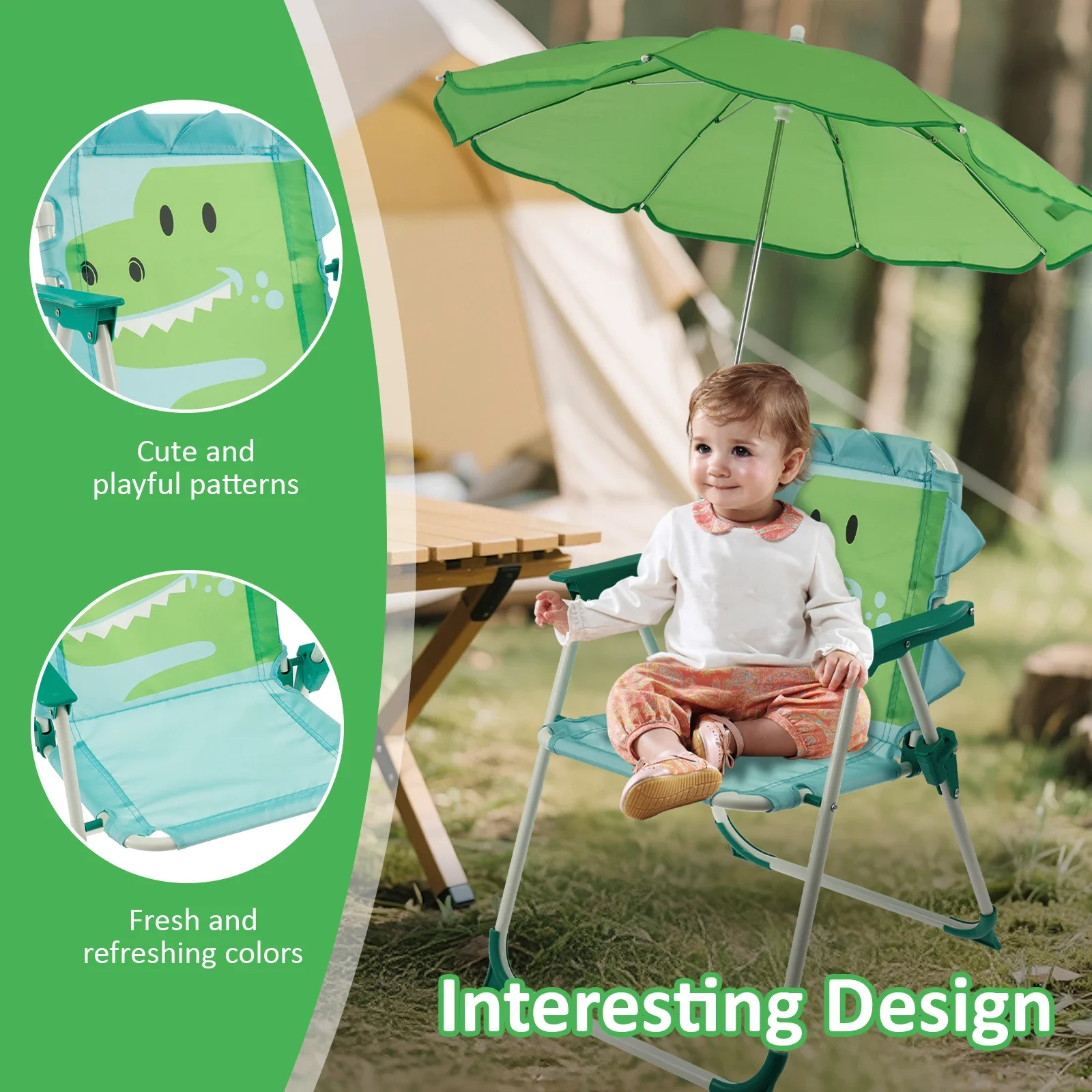 Kids Folding Beach Chair With  – Kids Outdoor Lounger Chair recenzja i cena