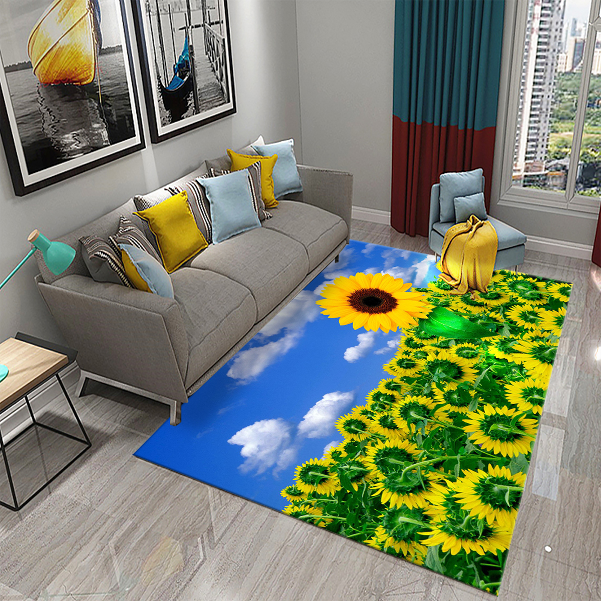3D Sunflower Pattern Home Carp – Kids Outdoor Kitchen Diy recenzja i cena