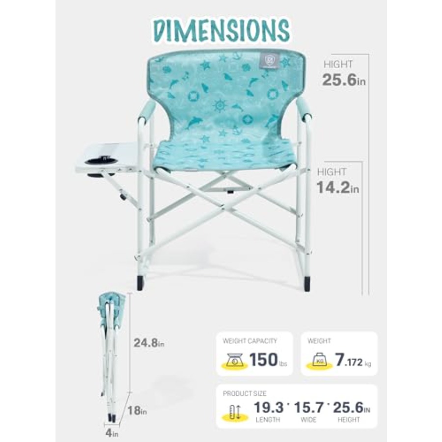Directors Chair with Side tabl – Kids Outdoor Chair And Table recenzja i cena