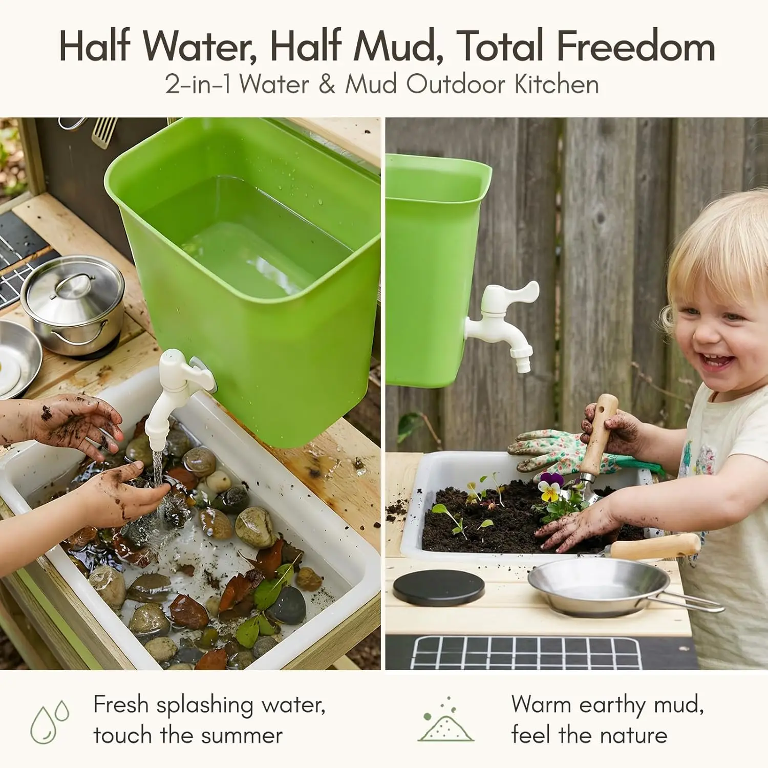 Mud Kitchen for Kids Outdoor,  – Kids Outdoor Mud Table recenzja i cena