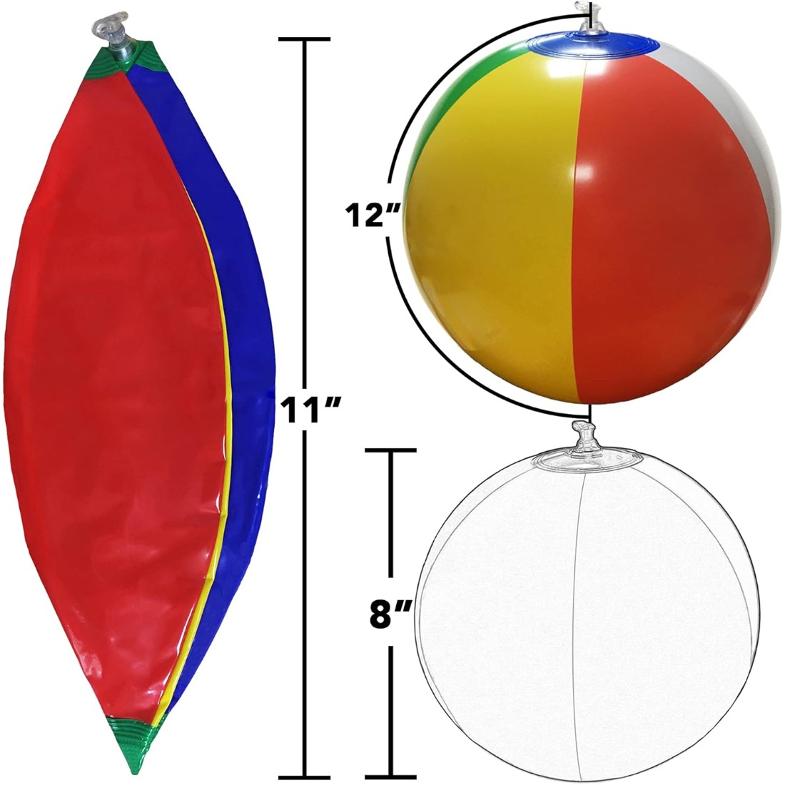 5 Pack Bulk Rainbow Inflatable – Kids Outdoor Games For Party recenzja i cena