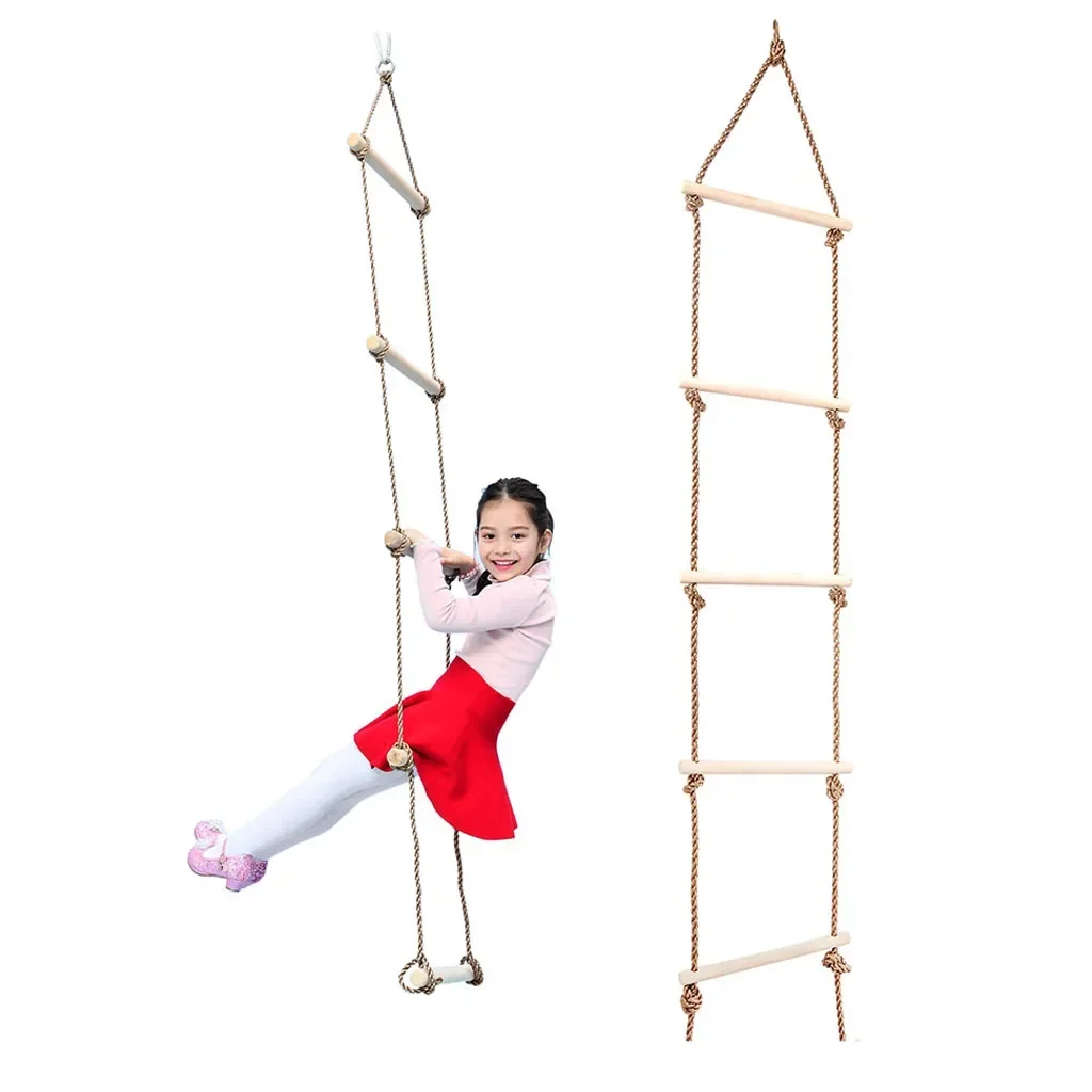 Children Climbing Rope Ladder  – Kids Outdoor Swing And Slide recenzja i cena