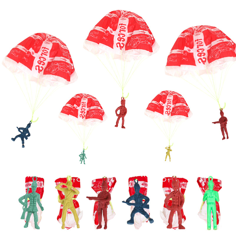 10pcs Plastic Ejecting Parachu – Kids Outdoor Games For Party recenzja i cena