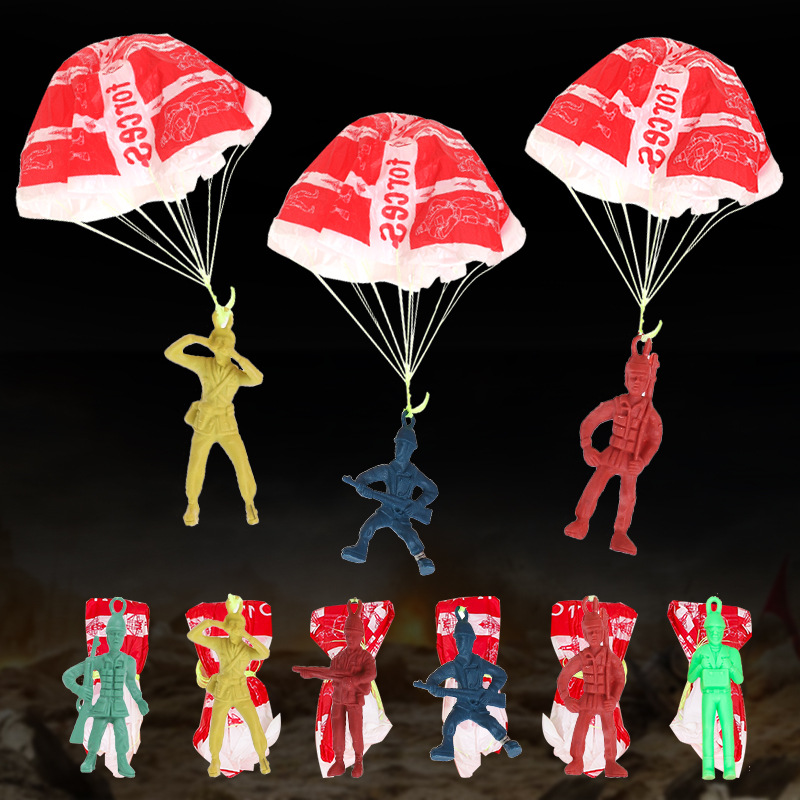 10pcs Plastic Ejecting Parachu – Kids Outdoor Games For Party recenzja i cena