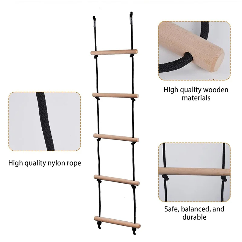 Children Climbing Rope Ladder  – Kids Outdoor Swing And Slide recenzja i cena