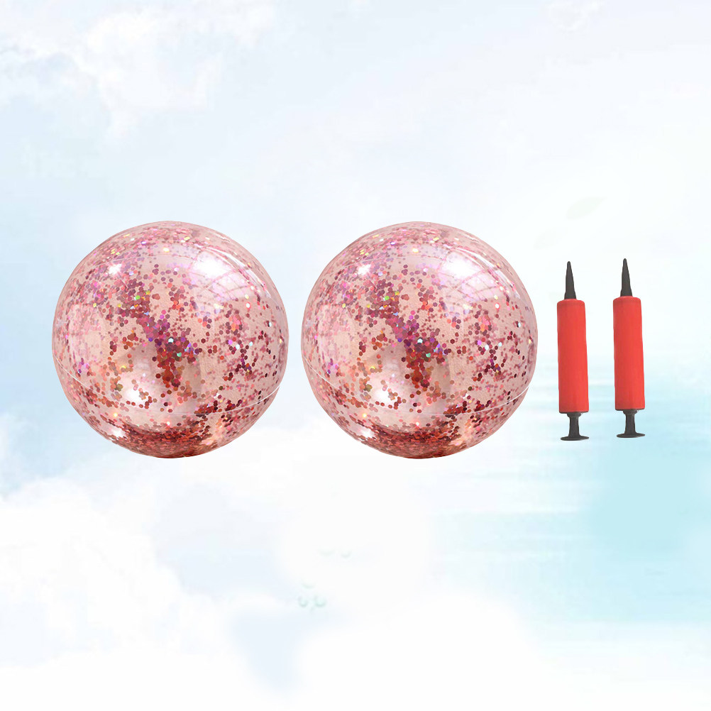 4Pcs Glitter Beach Ball Set 40 – Kids Outdoor Games For Party recenzja i cena