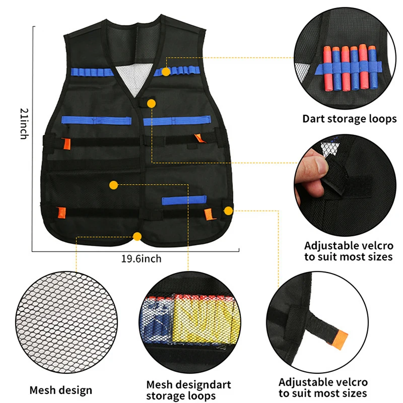 B NEW Kids Tactical Vest Suit  – Kids Outdoor Toys B&Q recenzja i cena