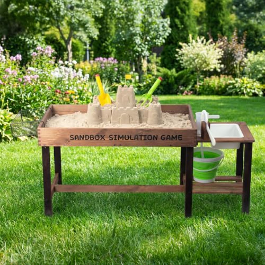 Outdoor wooden sand table for  – Kids Outdoor Water Play Table recenzja i cena